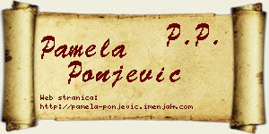 Pamela Ponjević vizit kartica